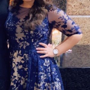 A-Line Royal Blue Gown
